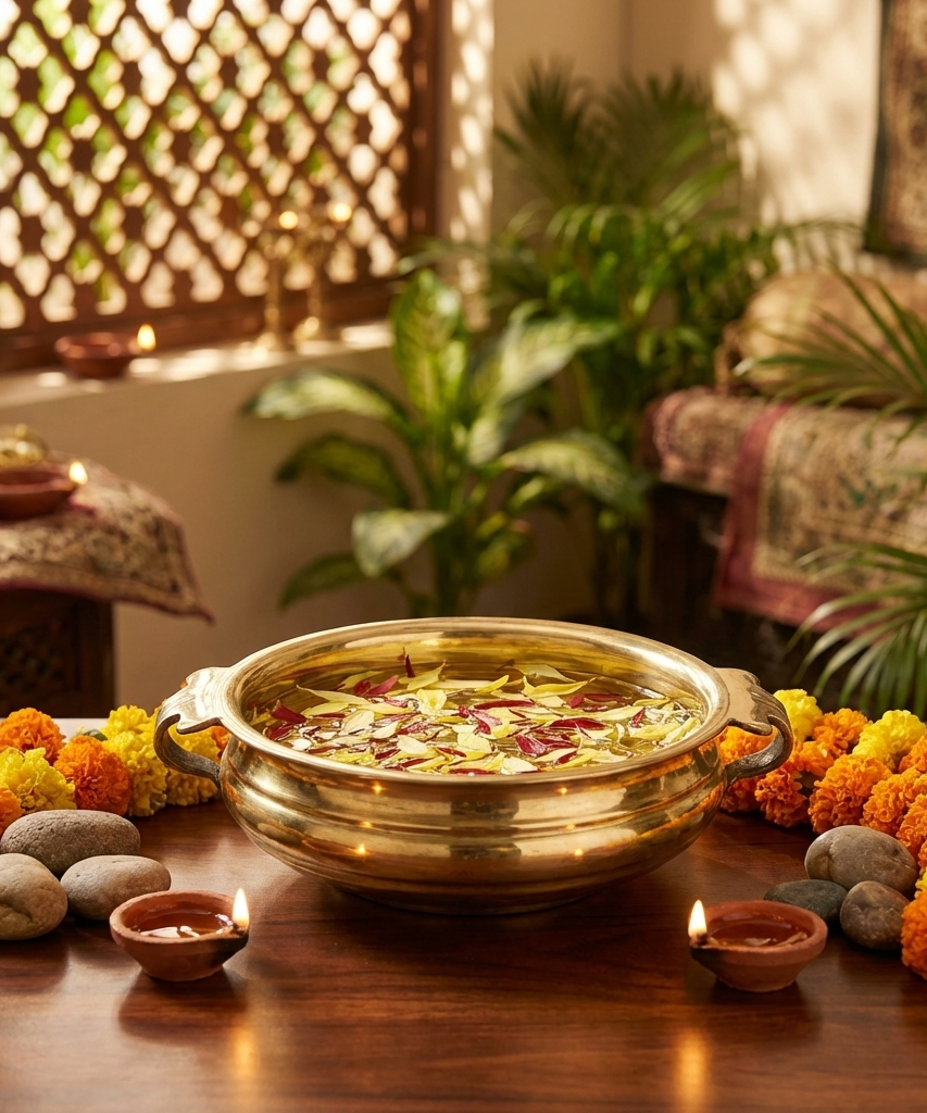 Brass Urli traditional Bowl for Home Decor