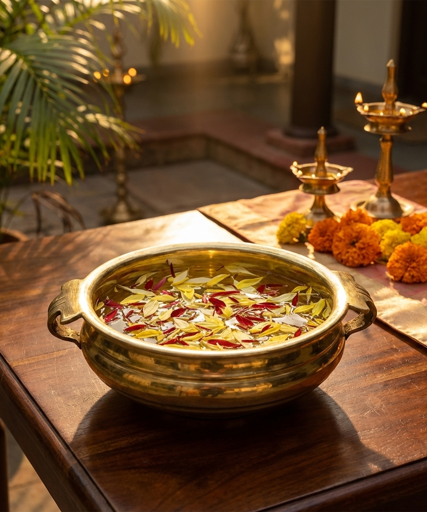 Brass Urli traditional Bowl for Home Decor