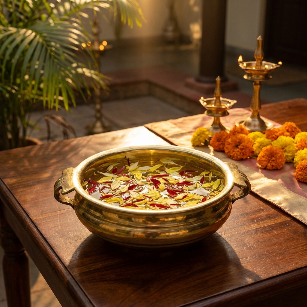 Brass Urli traditional Bowl for Home Decor