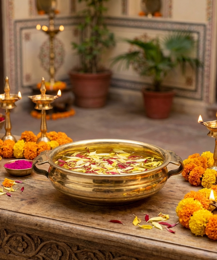 Brass Urli traditional Bowl for Home Decor