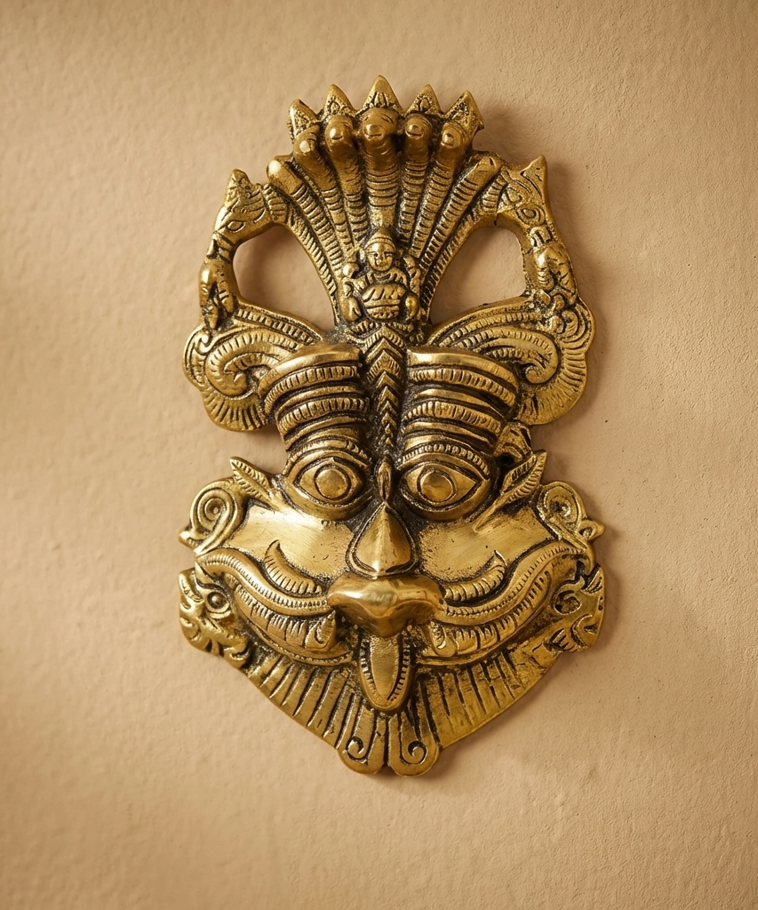 Metal Kirtimukha Wall Hanging for Home Entrance & Door Vastu Online