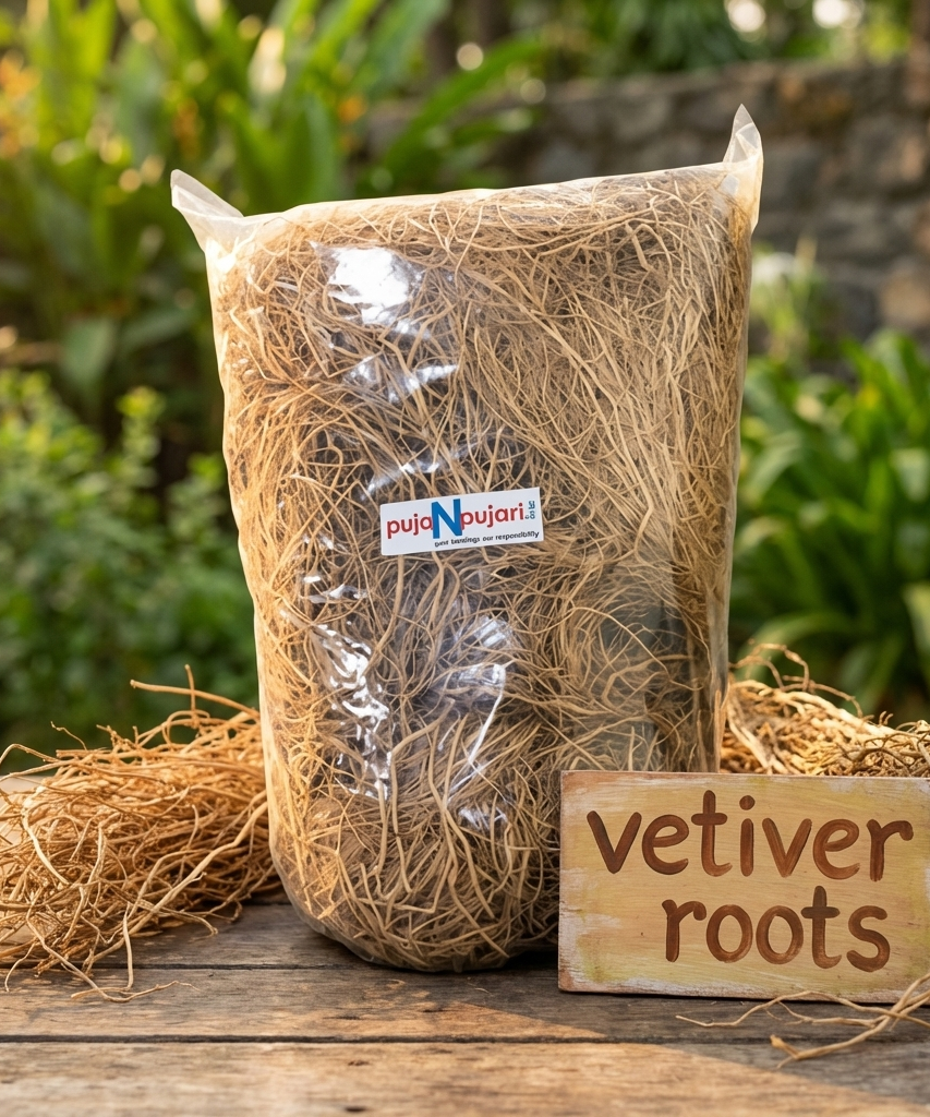 Vetiver Lavancha Roots/Khus Khus Grass for Puja and Havan (100 GRAM)