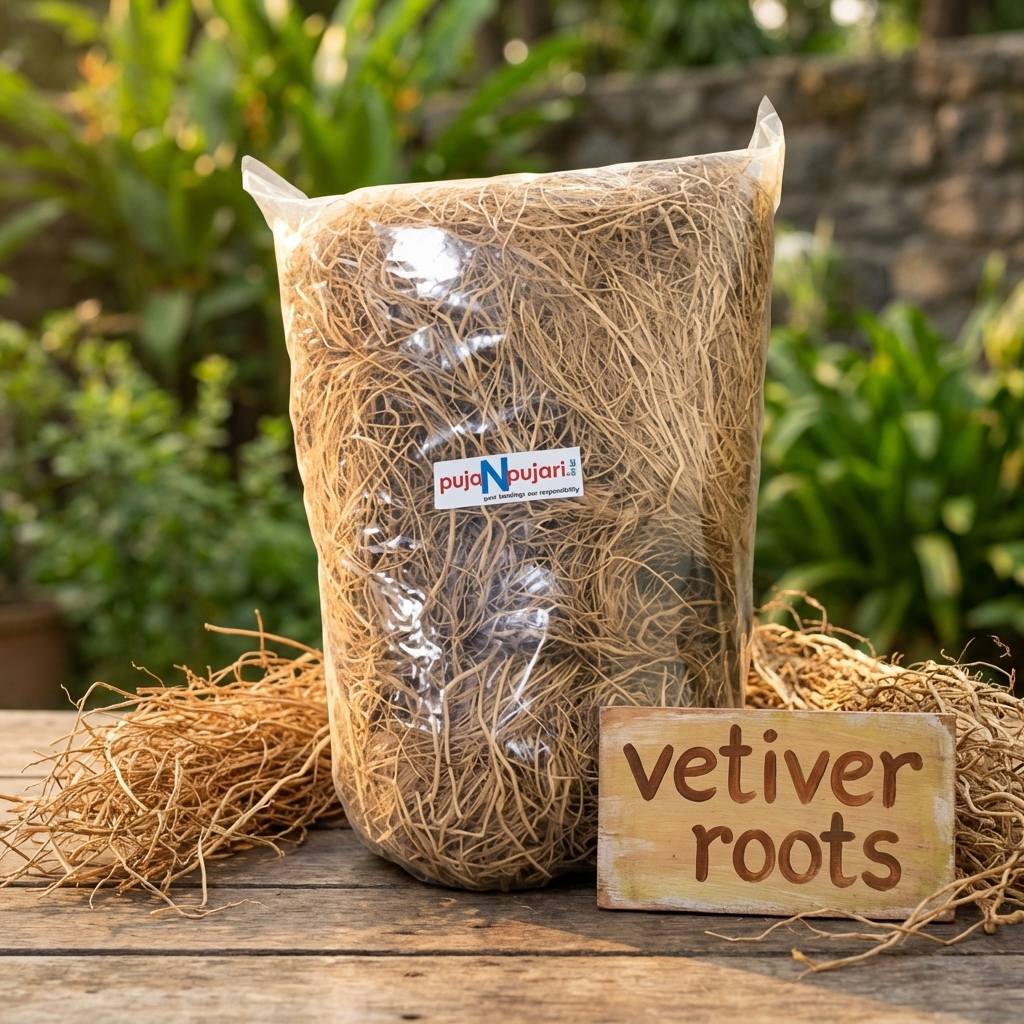 Vetiver Lavancha Roots/Khus Khus Grass for Puja and Havan (100 GRAM)