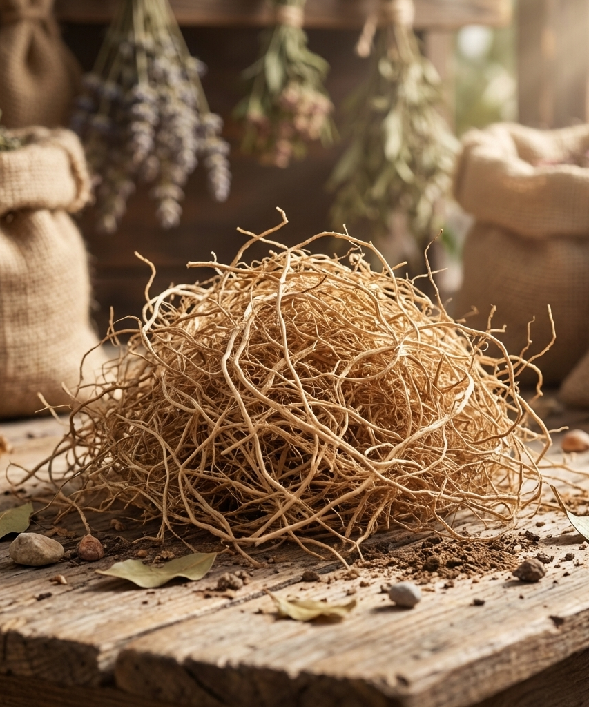 Vetiver Lavancha Roots/Khus Khus Grass for Puja and Havan (100 GRAM)