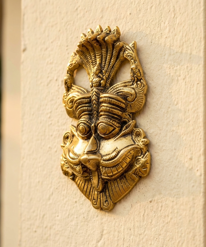 Metal Kirtimukha Wall Hanging for Home Entrance & Door Vastu Online