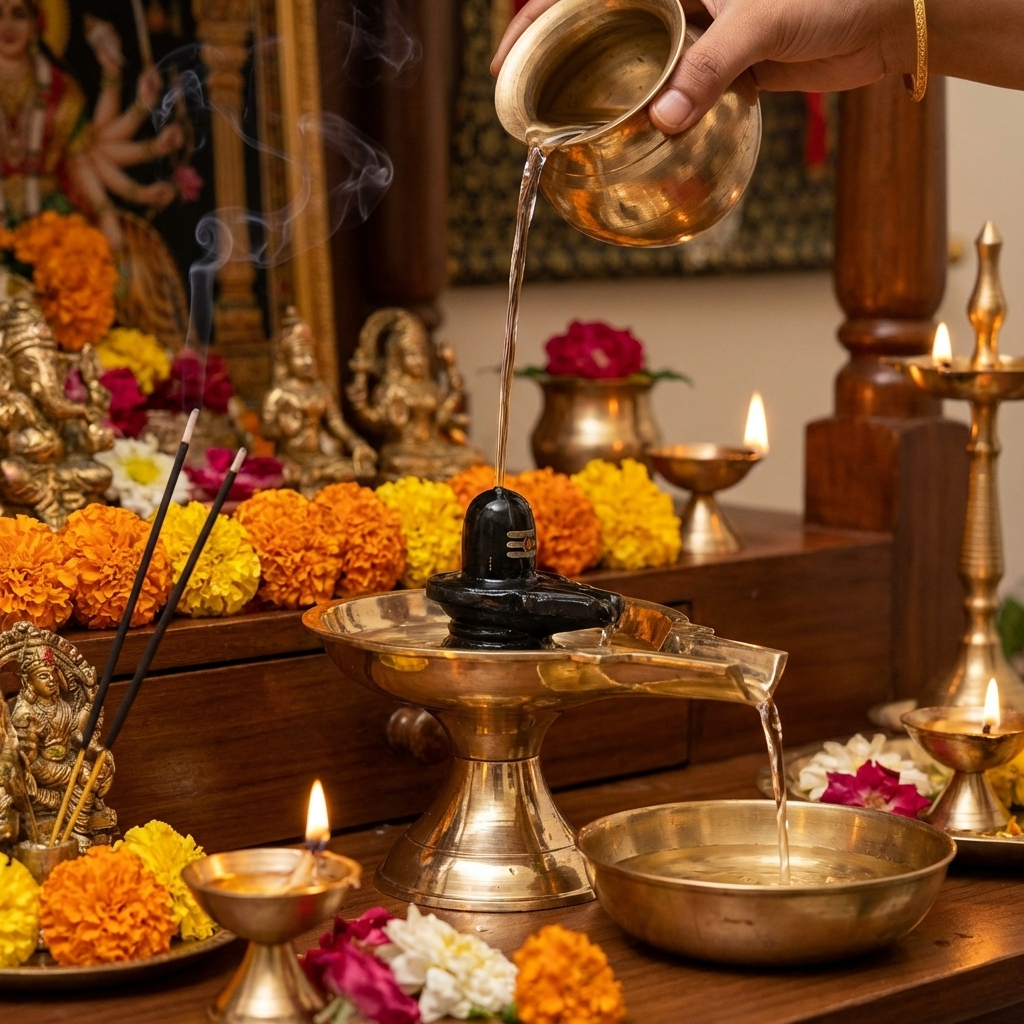 Brass Abhishekam Stand Patra Plate