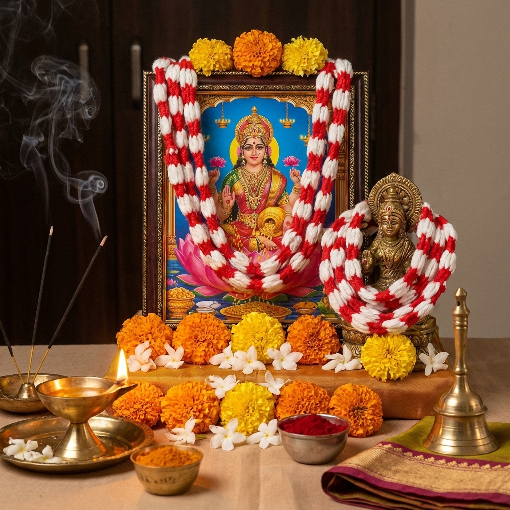 Gejje Vastra Or Cotton Vastramala - Kapus Vastra Coloured (Set of 6 Vastramala).Pavitra Puja Kapus Vastra