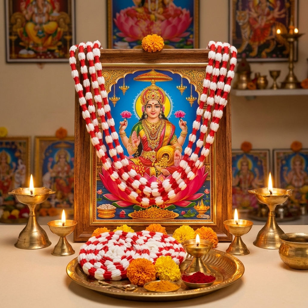 Gejje Vastra Or Cotton Vastramala - Kapus Vastra Coloured (Set of 6 Vastramala).Pavitra Puja Kapus Vastra