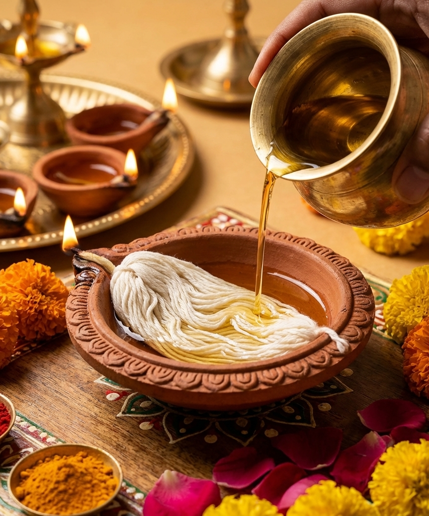 108 Vathulu- Karthika Masam Vathulu- 108 Cotton Wicks for Karthika Deepam Pooja (Pack of 5).