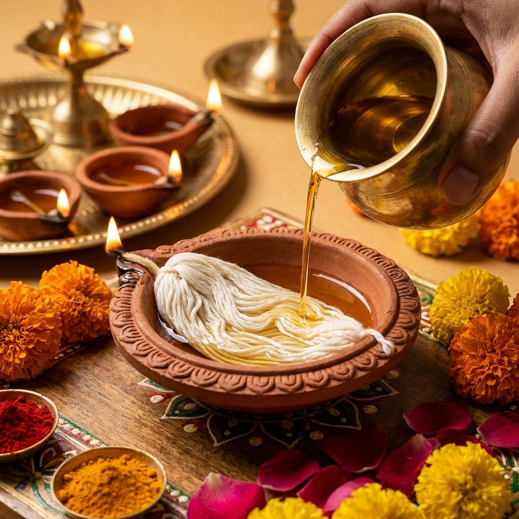 108 Vathulu- Karthika Masam Vathulu- 108 Cotton Wicks for Karthika Deepam Pooja (Pack of 5).
