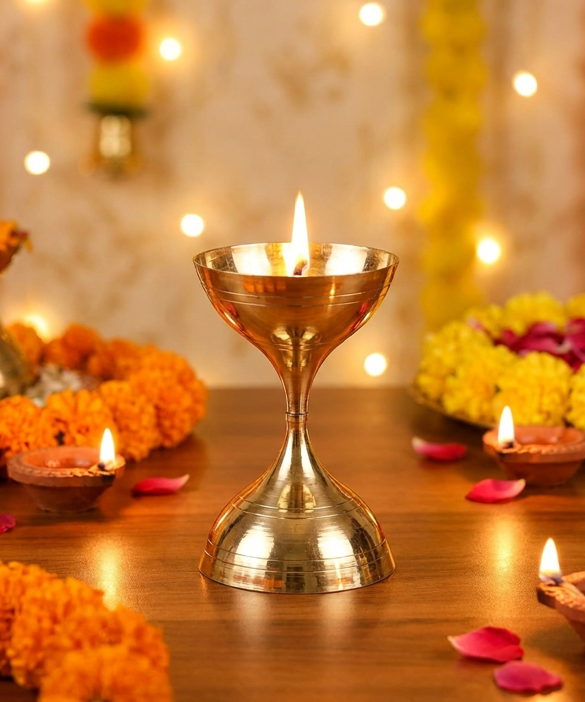 Nanda Deepa Brass Diya Lamp