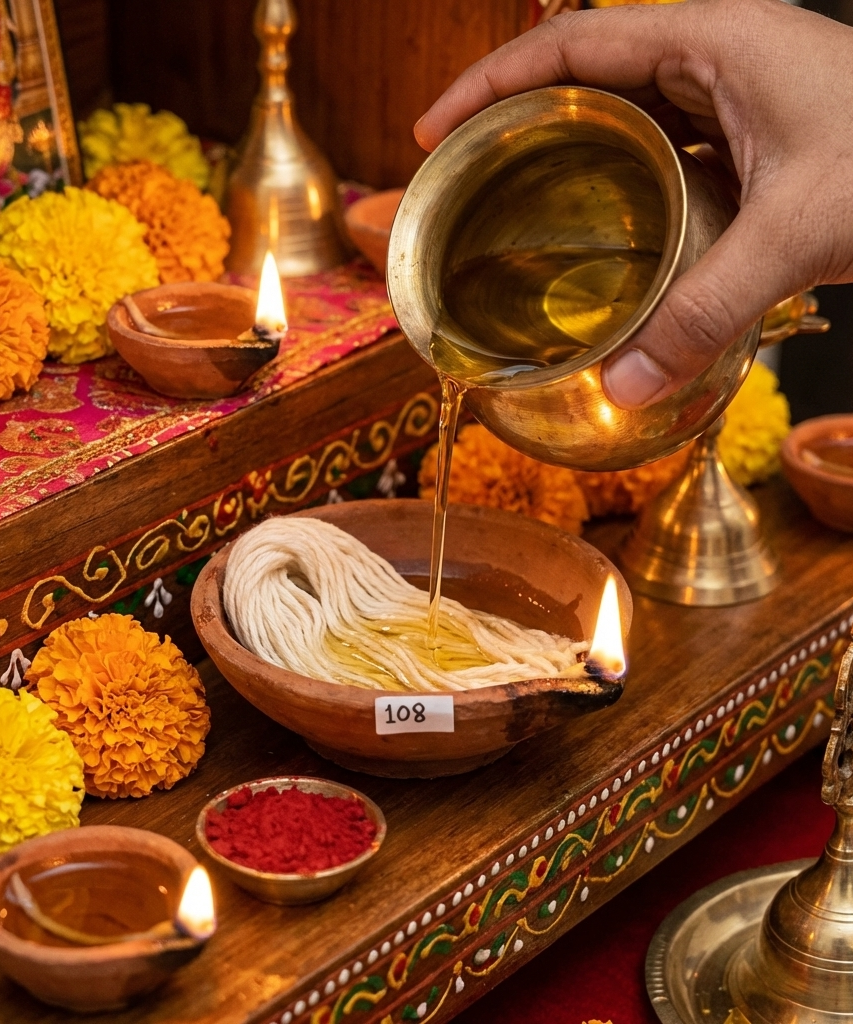 108 Vathulu- Karthika Masam Vathulu- 108 Cotton Wicks for Karthika Deepam Pooja (Pack of 5).