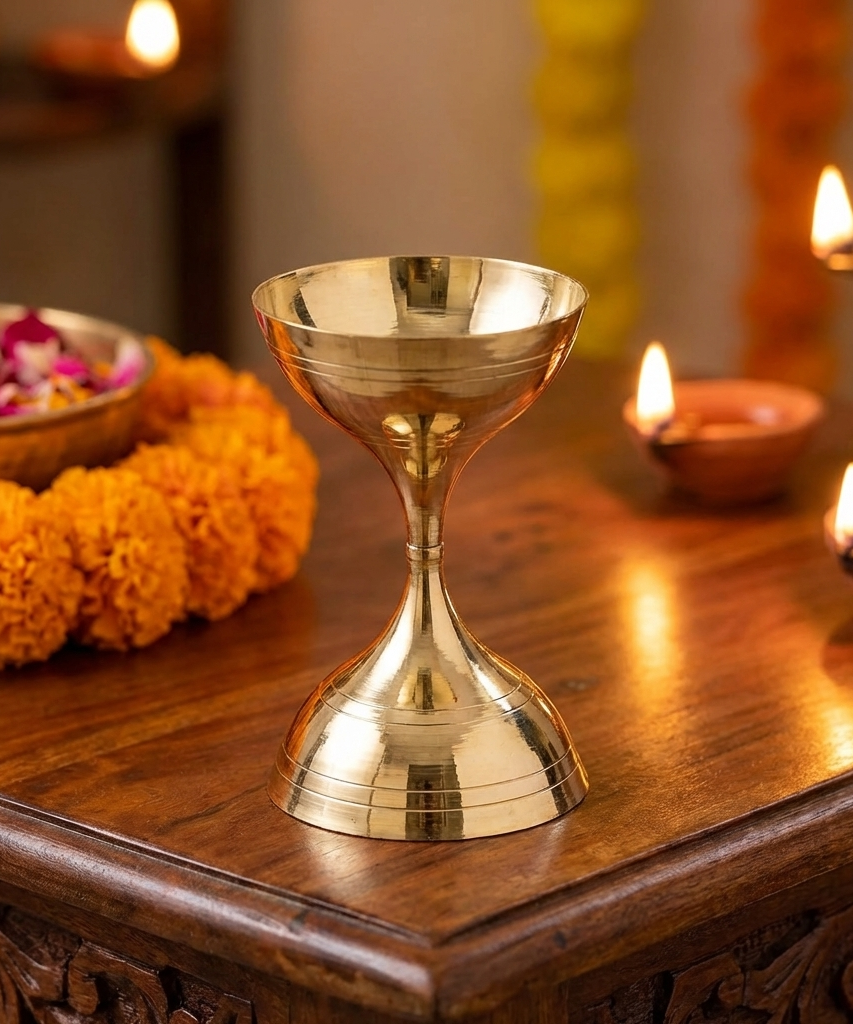 Nanda Deepa Brass Diya Lamp