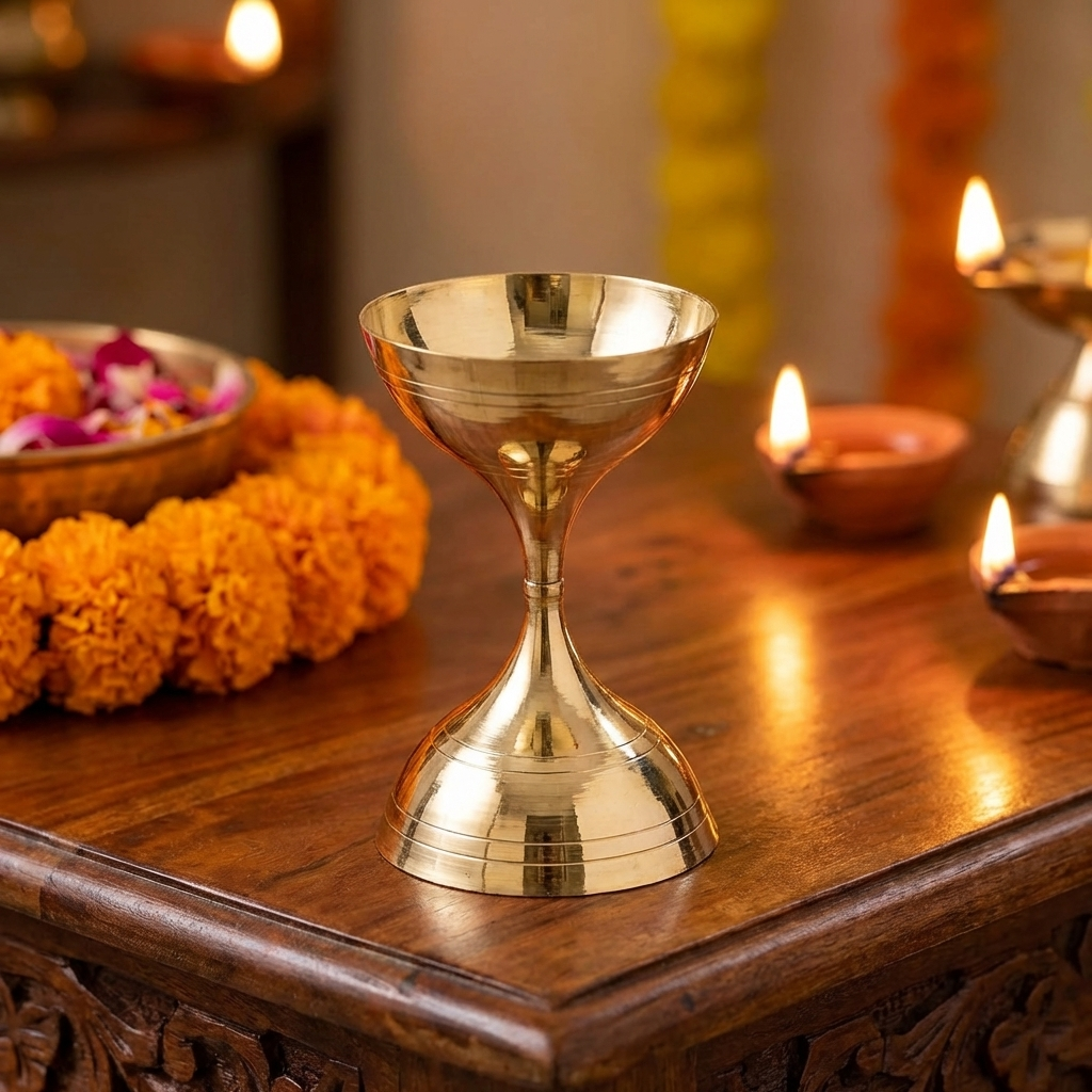 Nanda Deepa Brass Diya Lamp