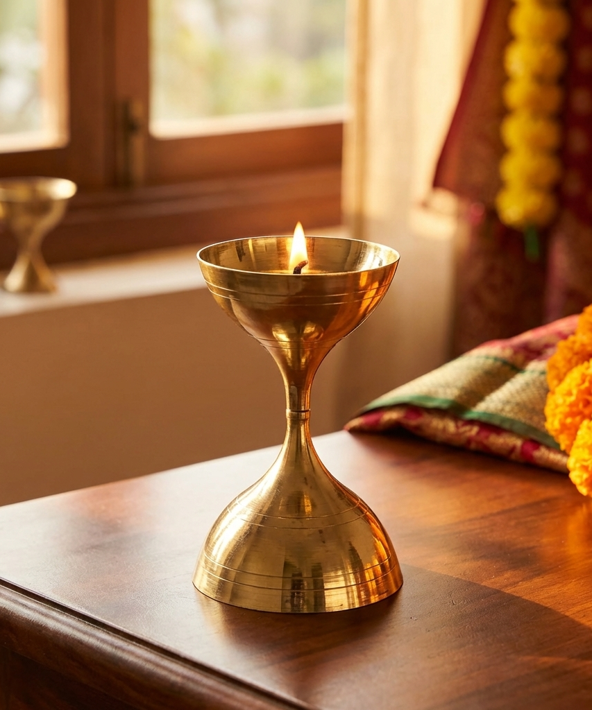 Nanda Deepa Brass Diya Lamp