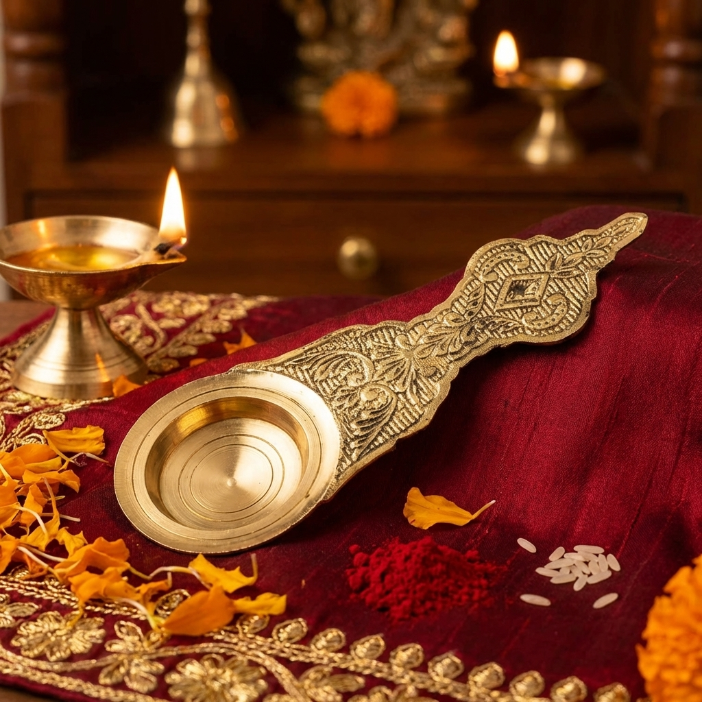 Camphor Aarti Stand 8 Inches