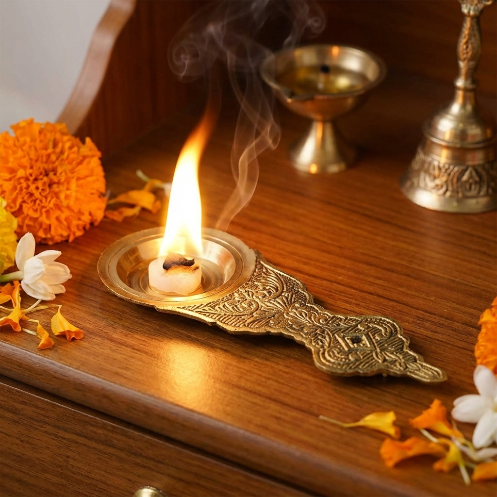 Camphor Aarti Stand 6 Inches