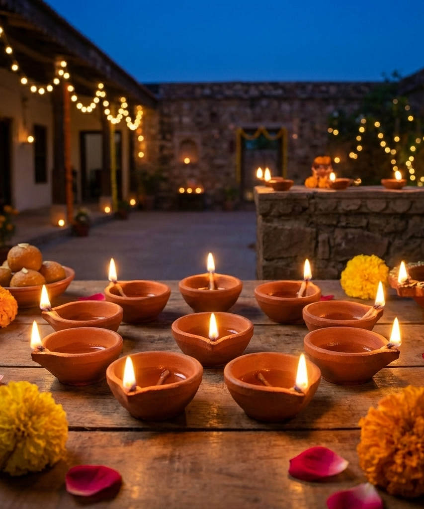 Clay Diya| Diwali Decoration Items for Home Decor (2 Inch,50 pcs).