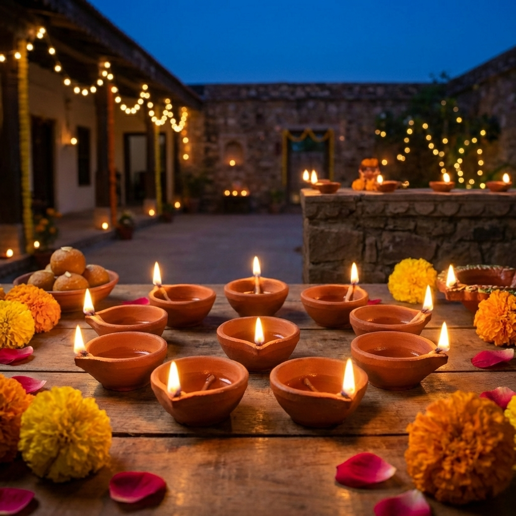 Clay Diya| Diwali Decoration Items for Home Decor (2 Inch,50 pcs).
