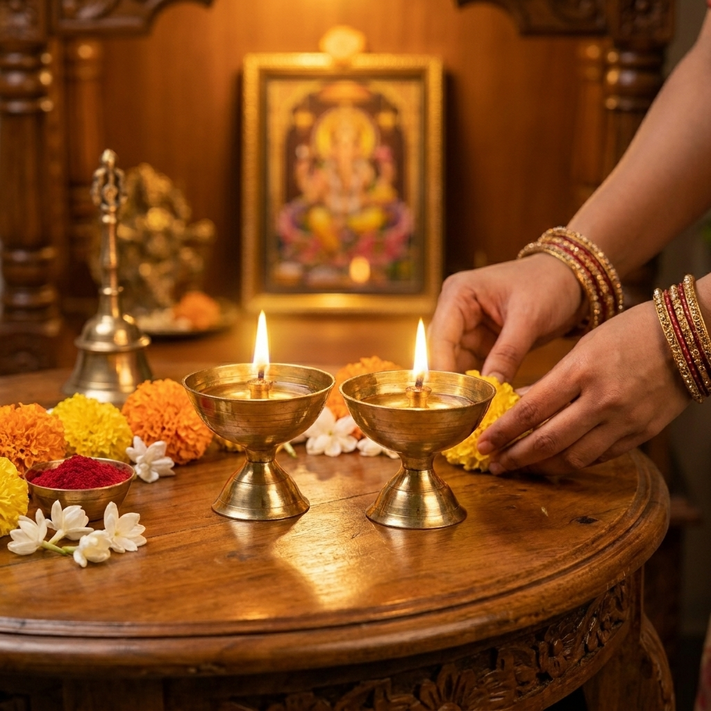 Brass Kamal Akhand Oil Lamp,Diwali diya