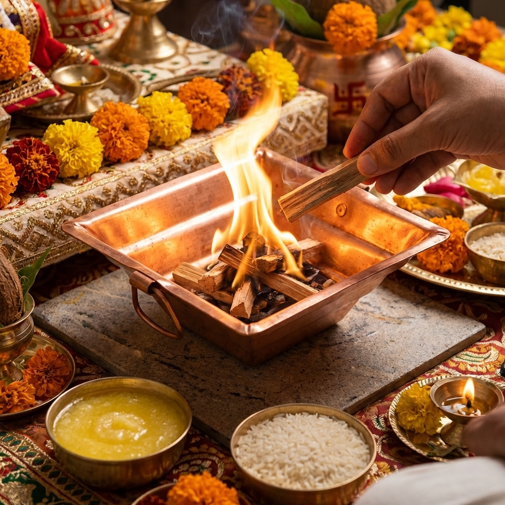 Pure Copper Havan Kund with Handle | Agnihotra Yagna Kund (17 × 17 × 7 cm, 250g)