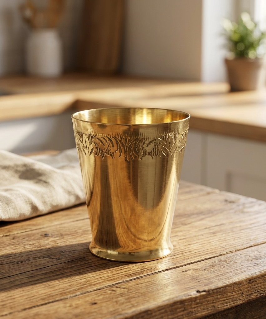 Brass or Pital Glass For Puja And Home Decor