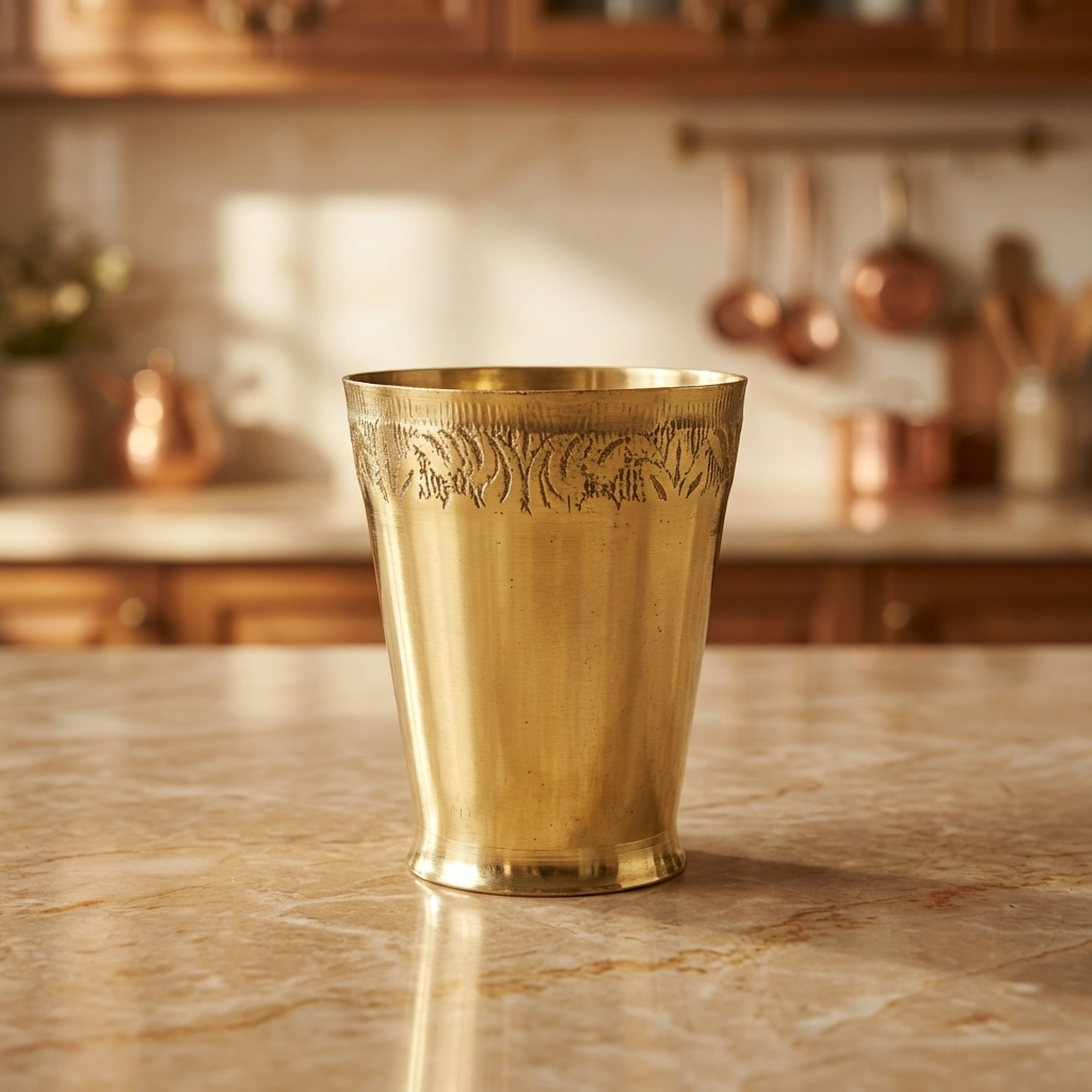 Brass or Pital Glass For Puja And Home Decor