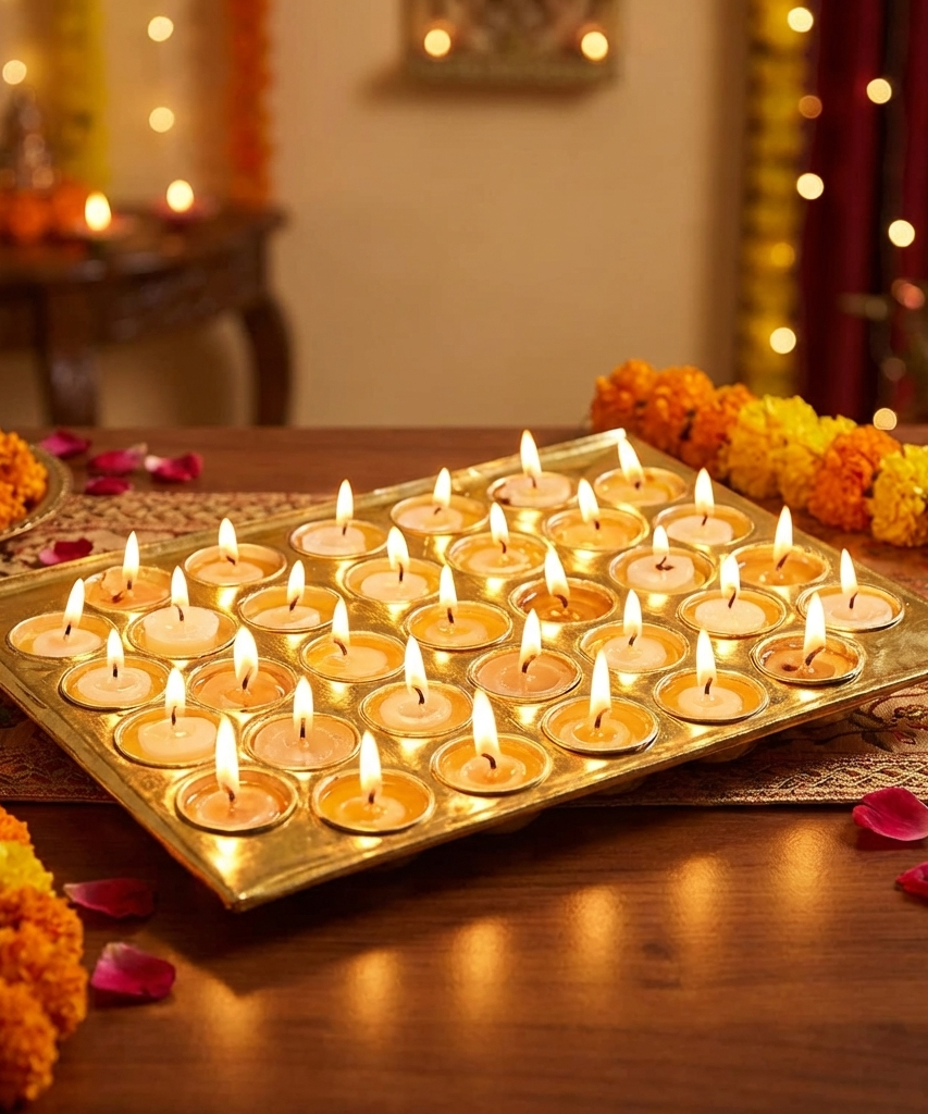 Design Brass Ghee Diya Holder-325gm