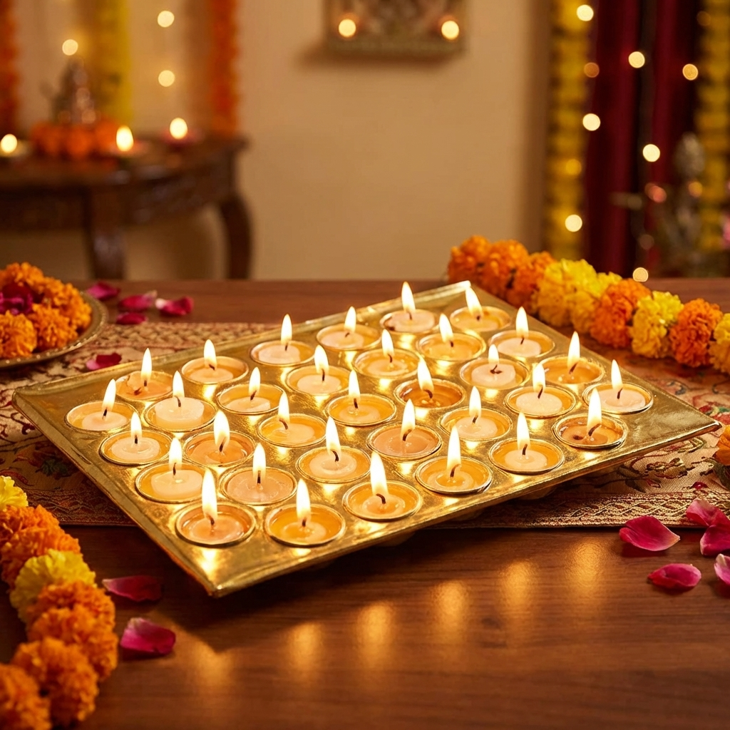 Design Brass Ghee Diya Holder-325gm