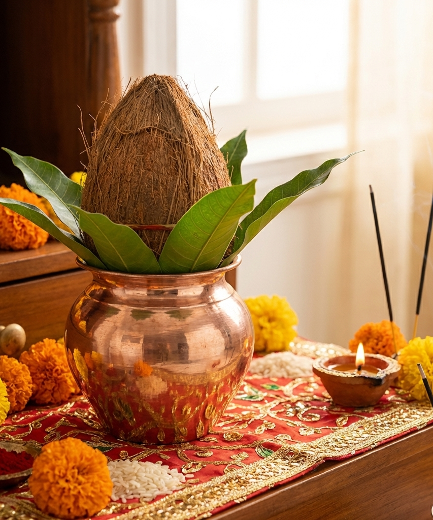 Copper Lota 500 ml & Copper Kalash for Pooja | Pure Copper Puja Lota Online