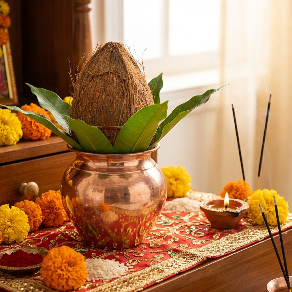 Copper Lota 500 ml & Copper Kalash for Pooja | Pure Copper Puja Lota Online