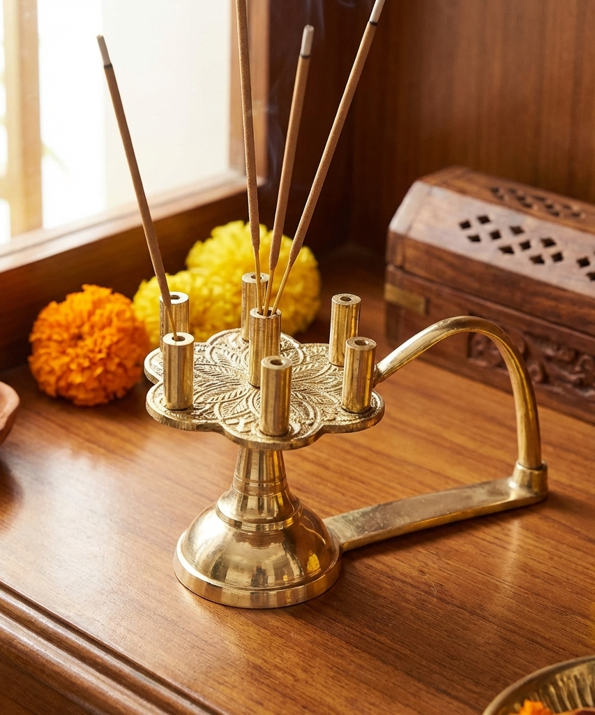 Brass Incense Stick Holder Stand