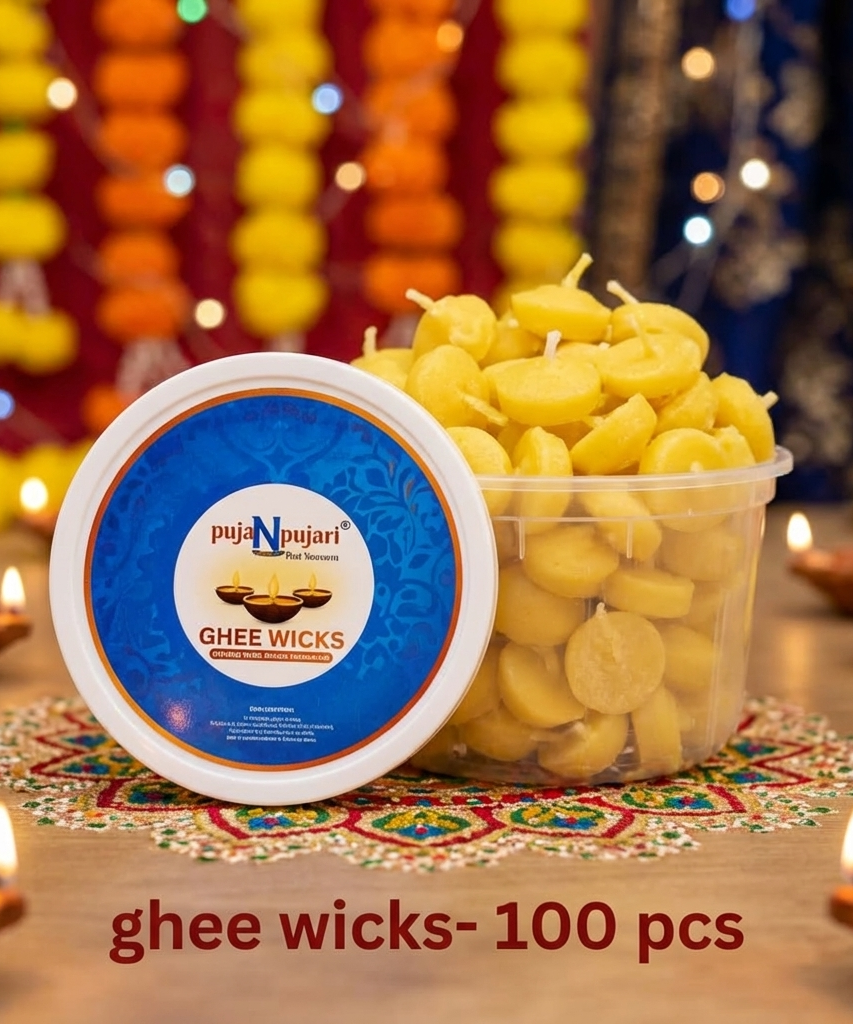 Scented Pure Cow Ghee Wicks - 100 pcs