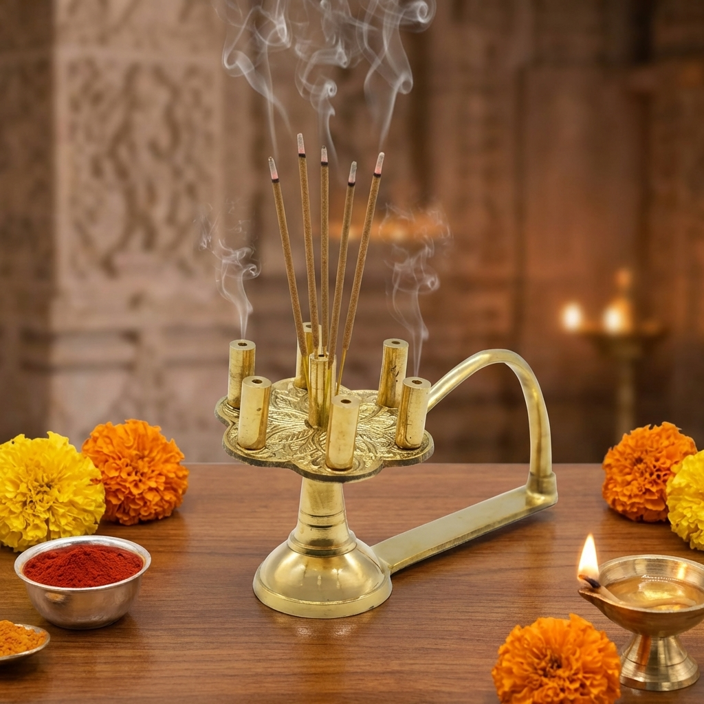 Brass Incense Stick Holder Stand