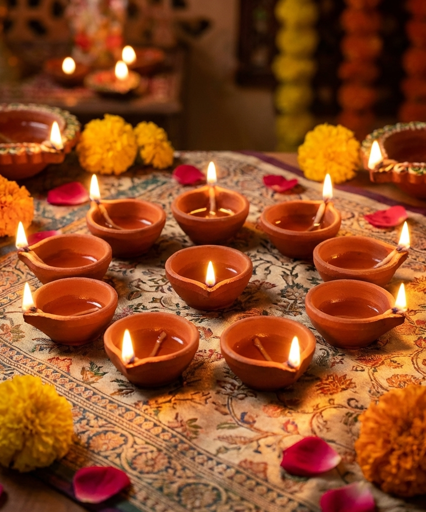 Clay Diya| Diwali Decoration Items for Home Decor (2 Inch,50 pcs).