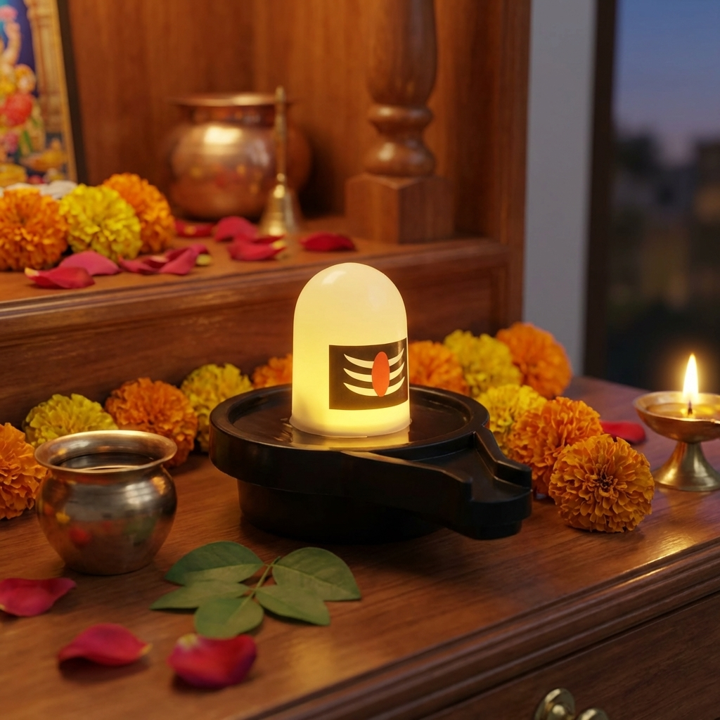 Water Sensor Shivling Smokeless Sensor ,Led Light for Indoor and Outdoor