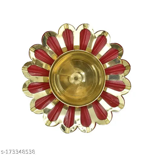 Lotus Brass Diya for Diwali Decoration