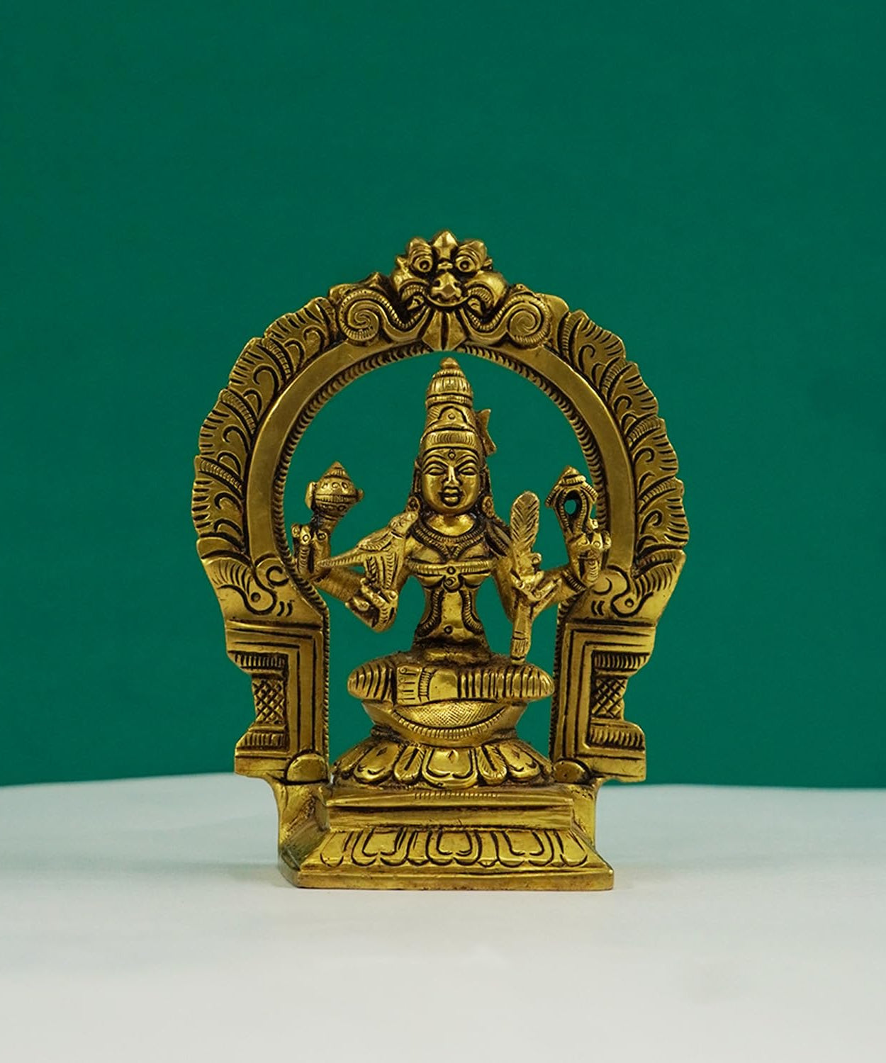 Kamakshi Amman Idol Brass Brass kamakshi Amman Statue Height 14cm