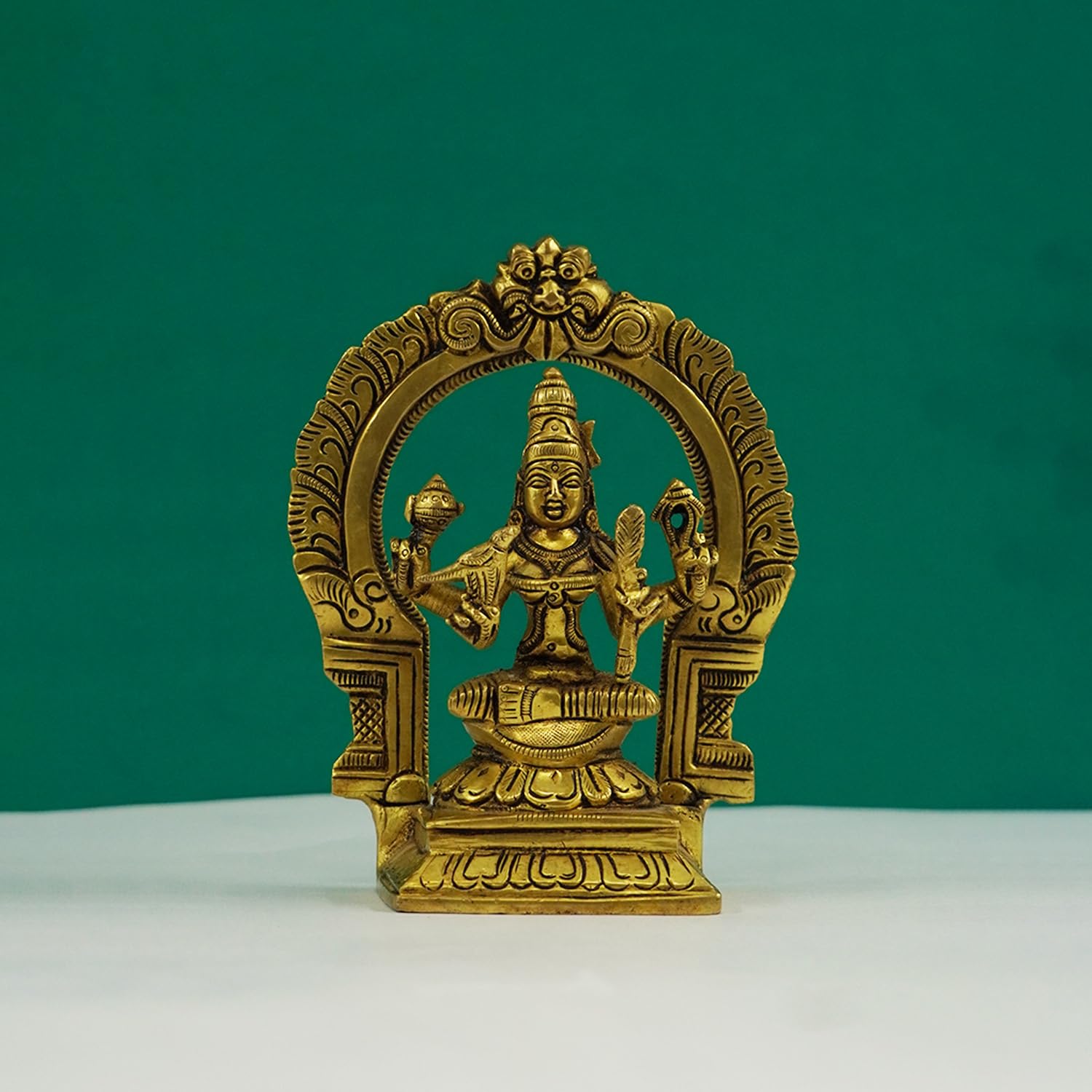 Kamakshi Amman Idol Brass Brass kamakshi Amman Statue Height 14cm