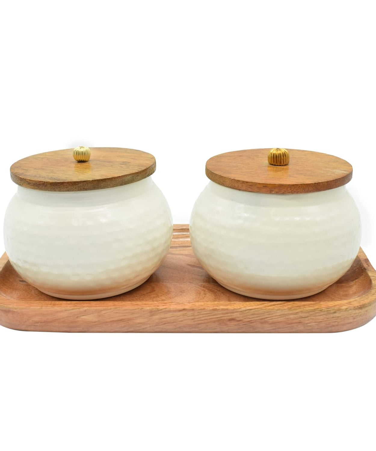 copper Bowl Set with Wooden lid- Gift Bowl