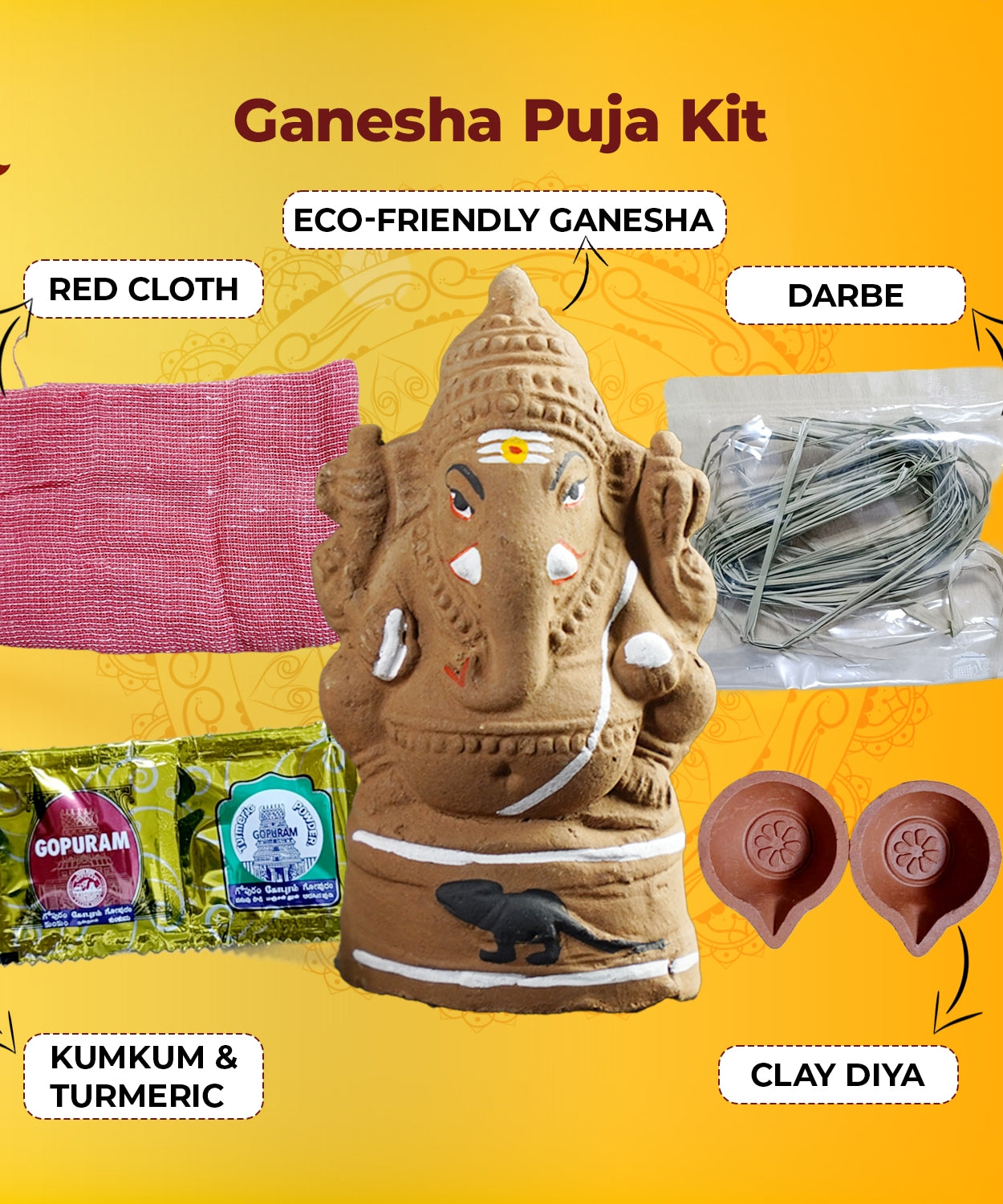 Ganesh Chaturthi Pooja Kit with Items Puja Samagri