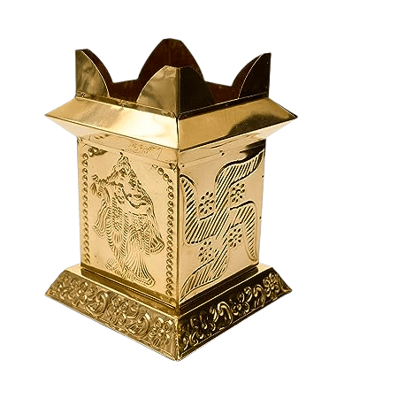 Brass tulsi mandapam for Home and Indoor Decoration,for Gardening,Brindavan Tulsi Pot 8 Inch Height.