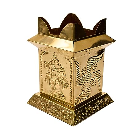 Brass tulsi mandapam for Home and Indoor Decoration,for Gardening,Brindavan Tulsi Pot 8 Inch Height.