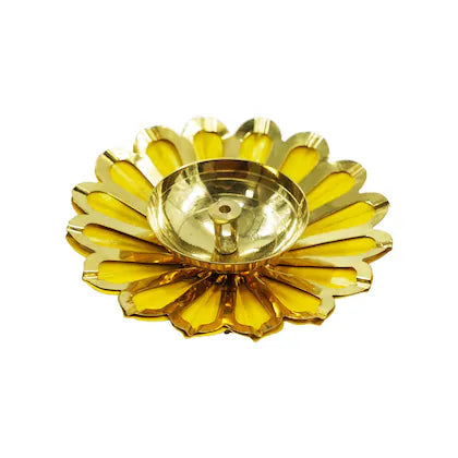 Lotus Brass Diya for Puja Room