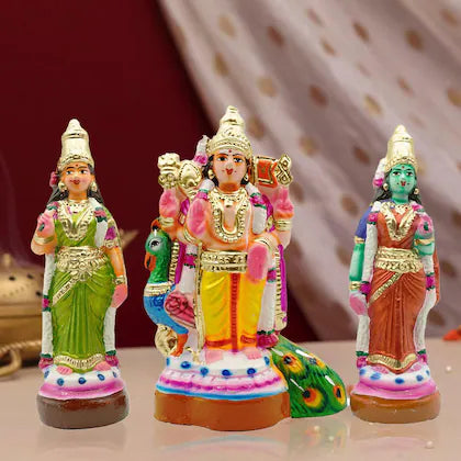 pujanpujari Murugan Family Set Dussehra Dolls