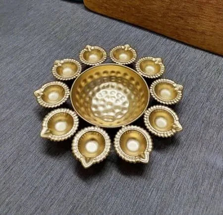 Flower Decorative Urli Bowl | Potpourri Bowl | Tea Light Candles Holder Bowl for Floating Flowers