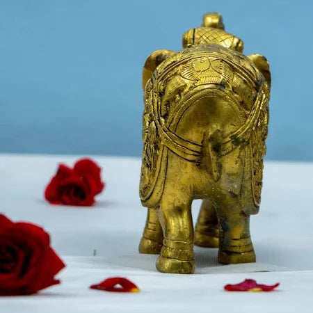 Elephant Brass Statue Showpiece Carving Ganesh murthy