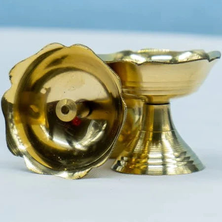 Brass Diya Oil Lamp for Home Temple