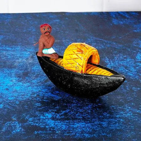 Traditional Boat Man Golu Doll For Navrathri