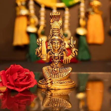 Brass Mariyamman Statue for Pooja Room & Home Decoration